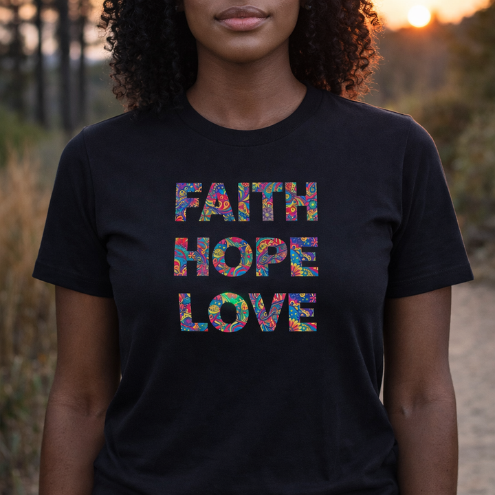 Faith Hope Love Christian Unisex T-Shirt