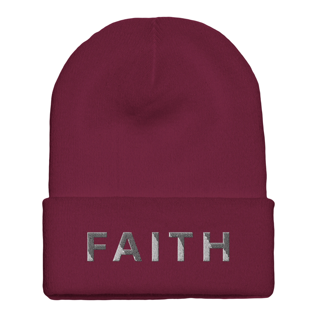 faith-christian-cuffed-beanie-maroon