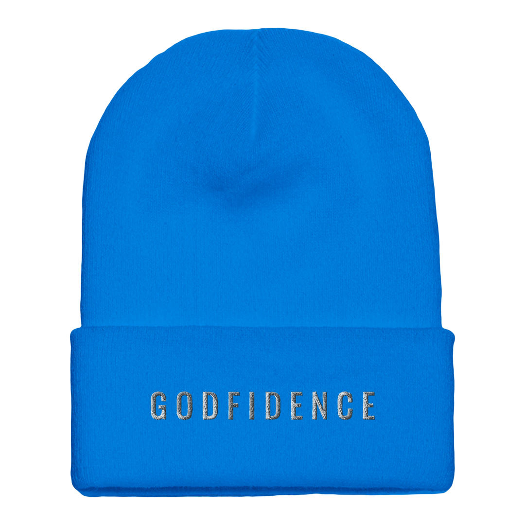godfidence-christian-cuffed-beanie-royal
