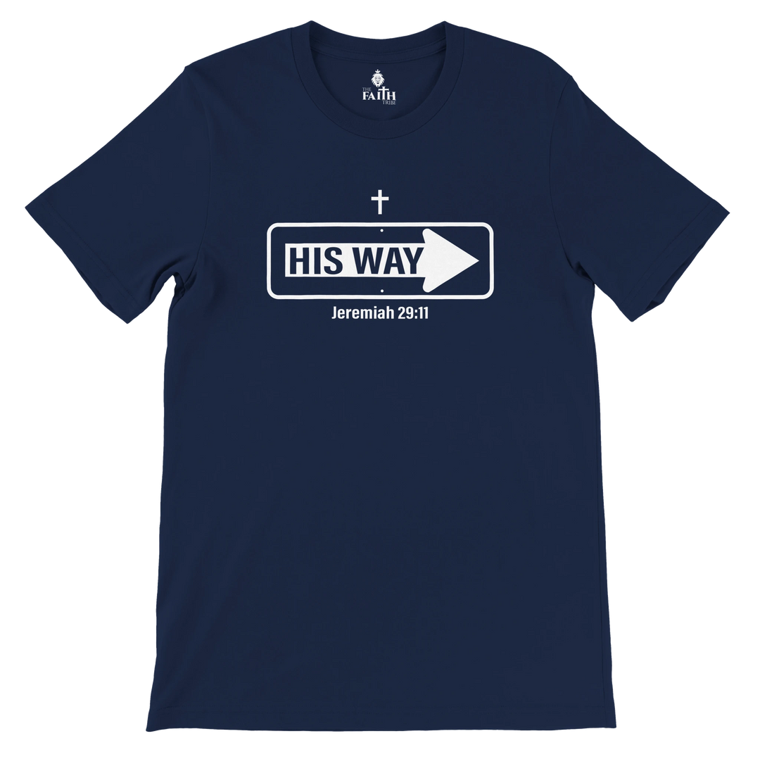 his-way-christian-unisex-tshirt-navy