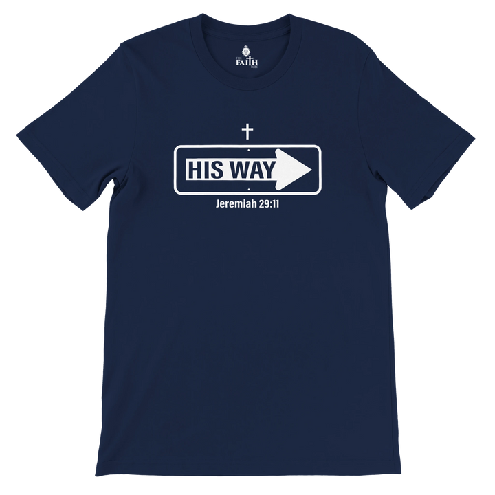 his-way-christian-unisex-tshirt-navy