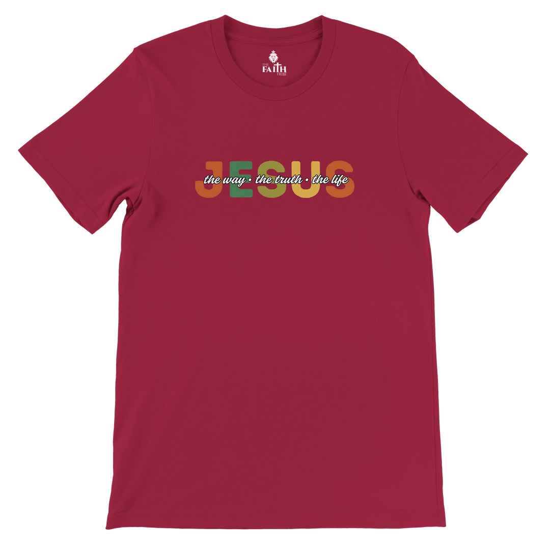 jesus-the-way-the-truth-the-life-christian-tshirt-maroon
