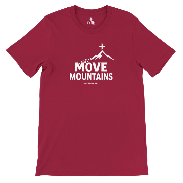 move-mountains-christian-unisex-tshirt-cardinal