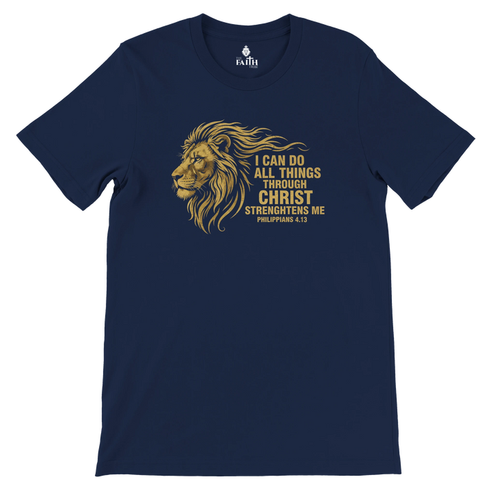 philippians-4-13-lion-t-shirt-navy