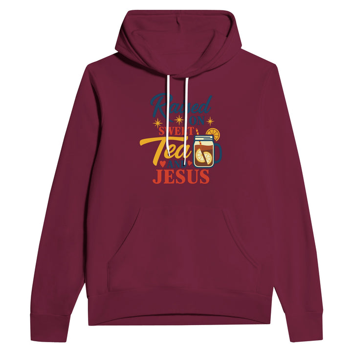 raised-on-sweet-tea-and-jesus-christian-hoodie-maroon
