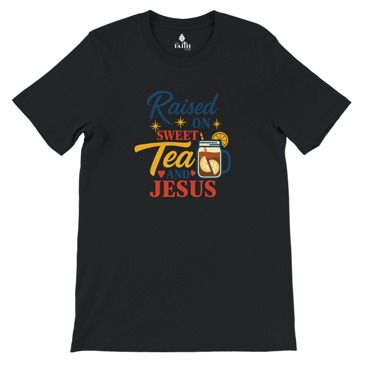 raised-on-sweet-tea-and-jesus-christian-unisex-tshirt-black