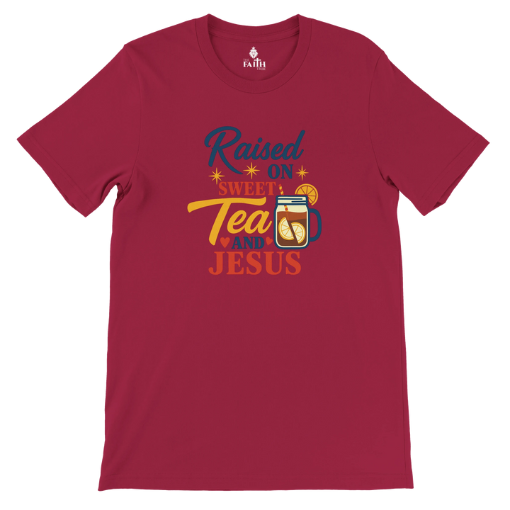 raised-on-sweet-tea-and-jesus-christian-unisex-tshirt-cardinal